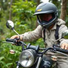 abelhas em motocicleta