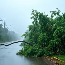 chuva e vento em Botucatu